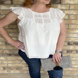 White Eyelet Blouse